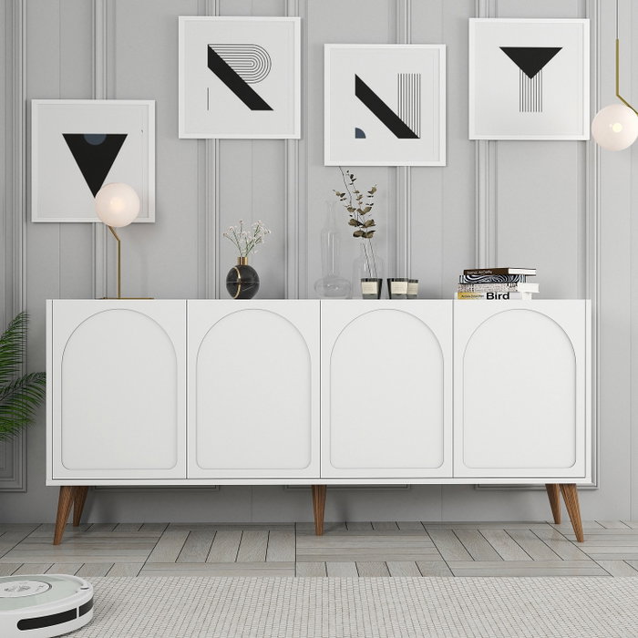 Hanah Home Lyon 81 Consola Blanco y Nogal Hanah Home Lyon 81 Consola Blanco y Nogal